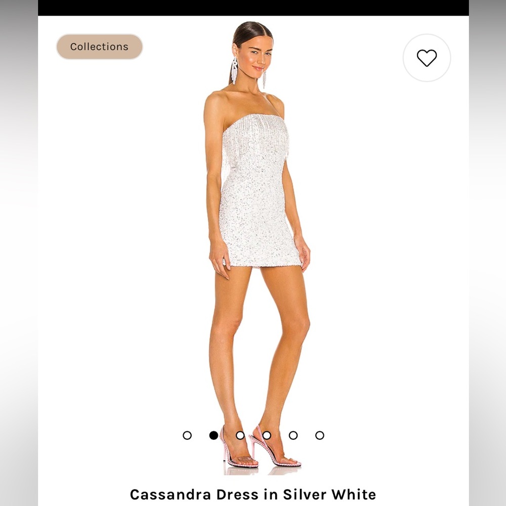 Retrofete Cassandra dress in silver white